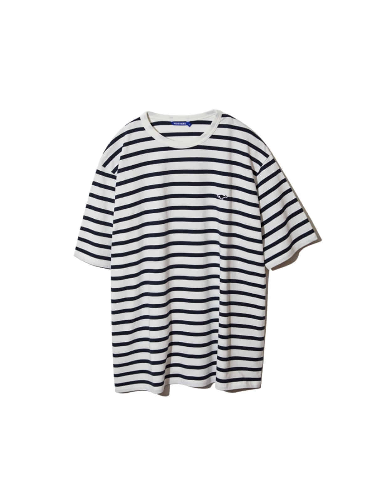 Basic Stripe S/S T-Shirt (Off White)
