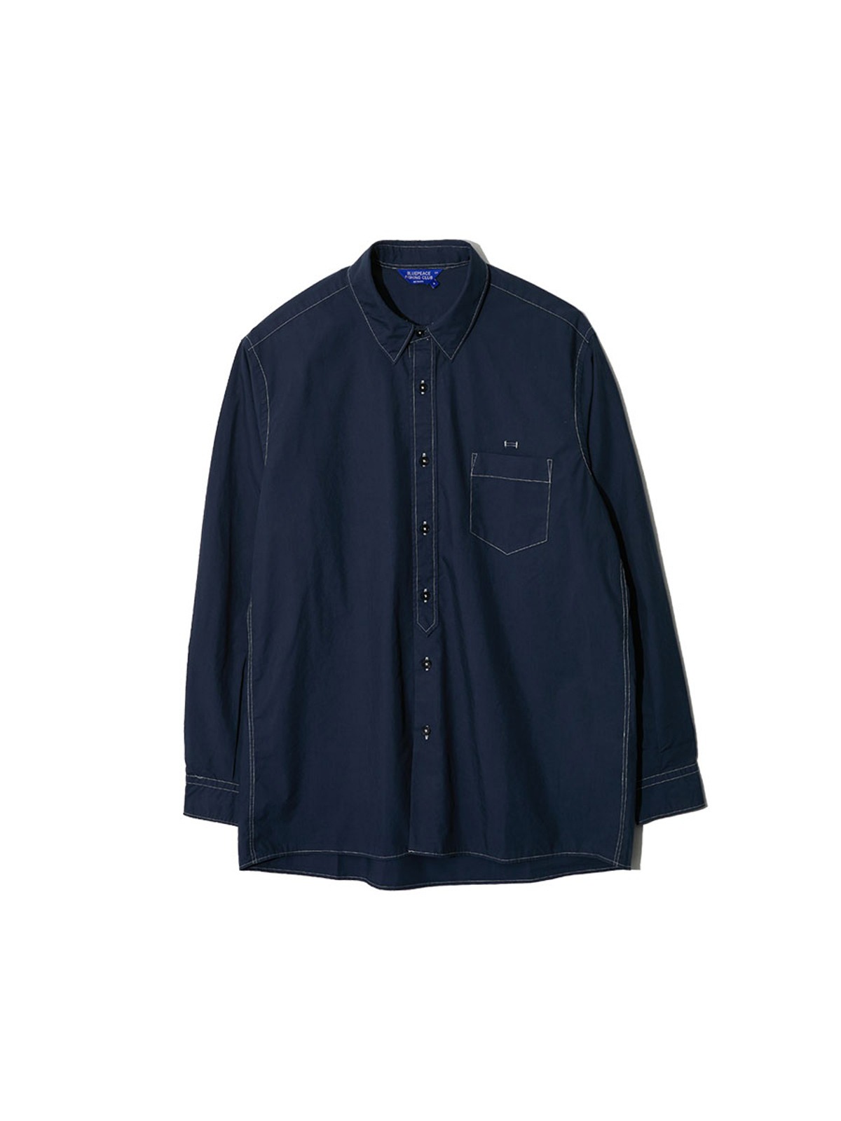 Garment Dyed Comfort L/S Shirt (Dark Navy)
