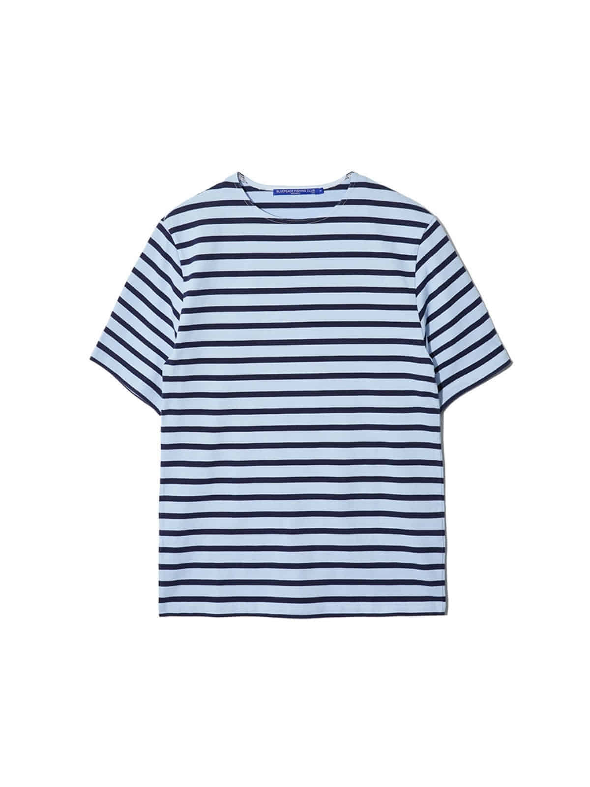 Garment Dyed Stripe S/S T-Shirt (Navy Stripe)