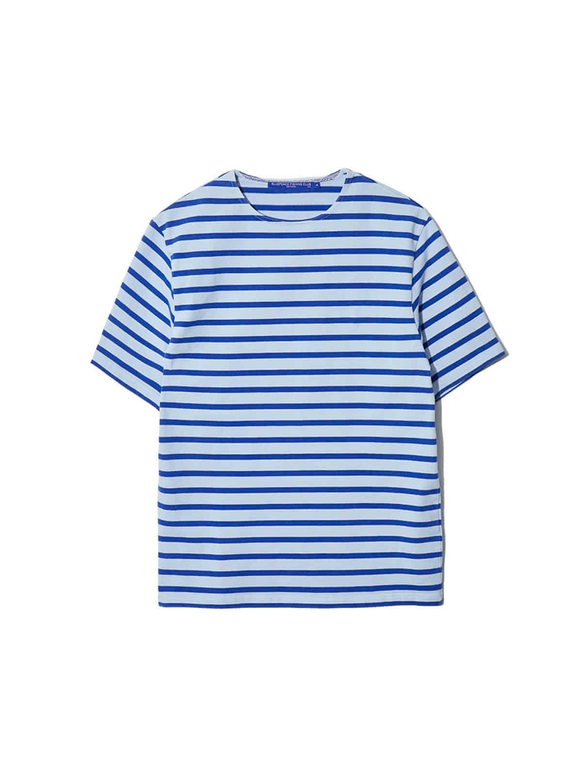 Garment Dyed Stripe S/S T-Shirt (Blue Stripe)