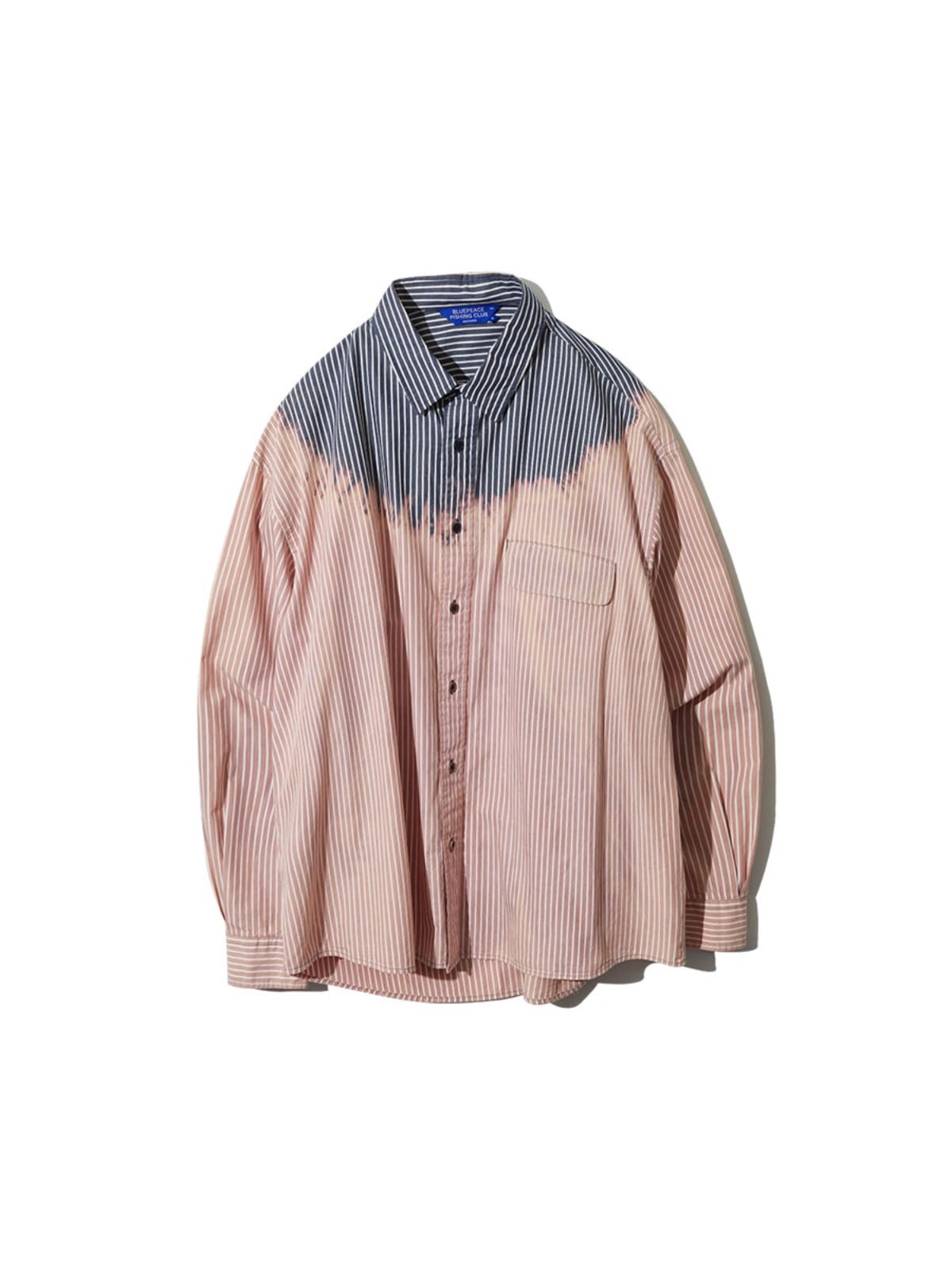 Half Dyed 222 Oversized Shirt (Black/Pink Stripe)