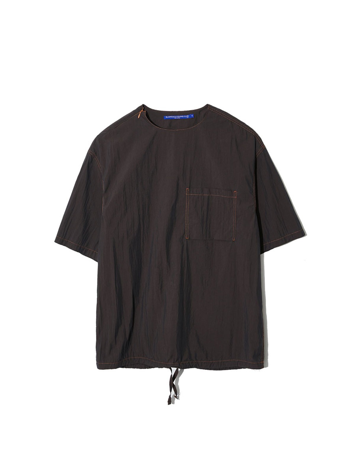 Garment Dyed Woven S/S T-Shirt (Chocolate)